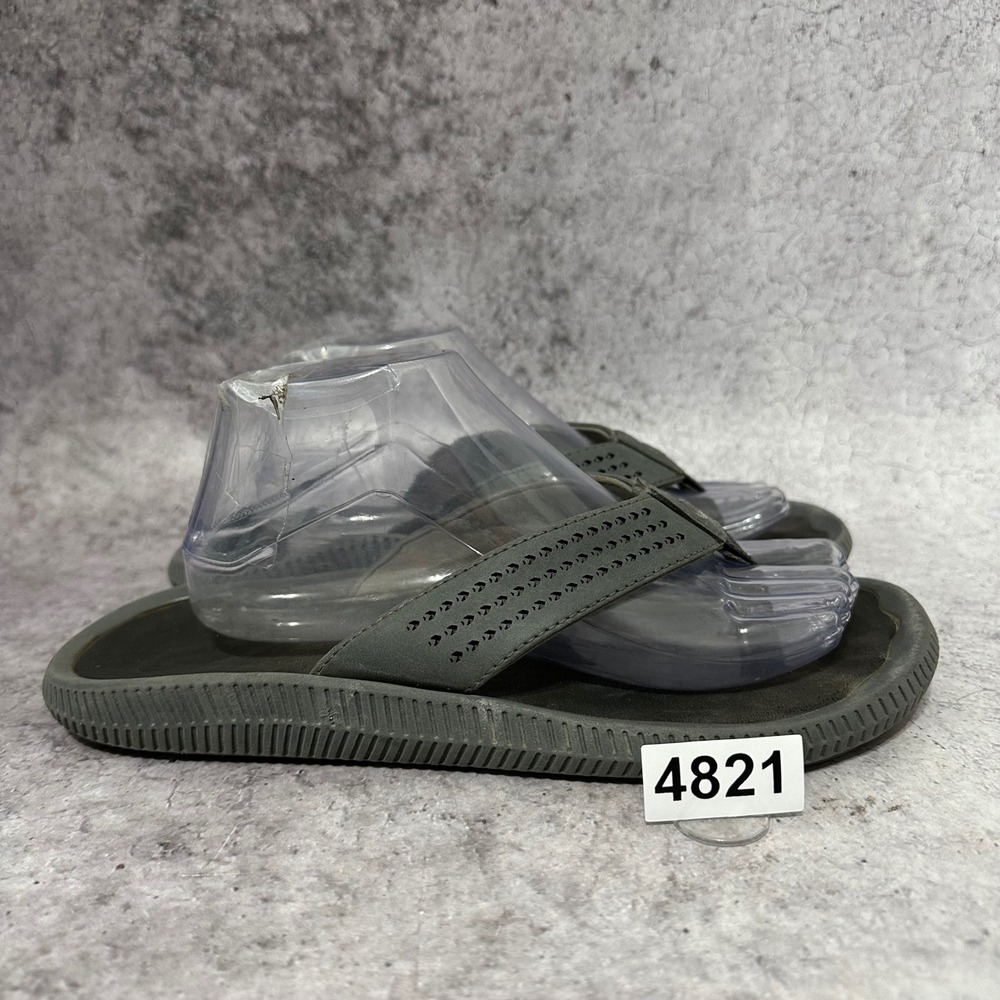 OluKai Ulele Sandals Men 9 Rock Blue Gray Flip Flops 10435-6C40 Water-Resistant